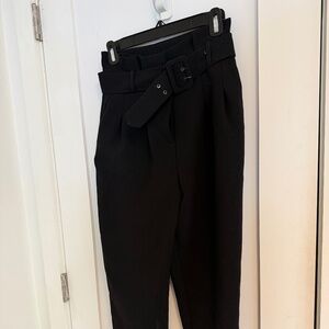Black Topshop Paperbag Trousers